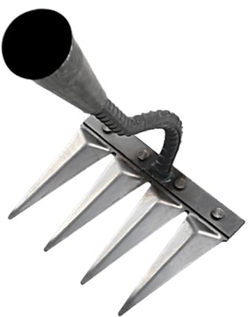 Herramienta de desbrozador de jardín, rastrillo de jardinería multidientes, herramienta multiusos para quitar hierba, garra de deshierbe manual para patio, patio trasero y césped