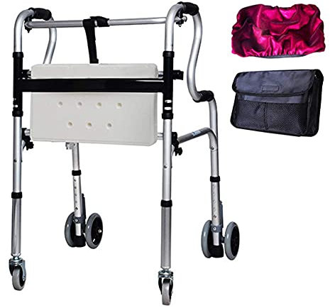 Faltbarer Rollator, Rollator Walker, Faltbarer Gehwagen Für Senioren - Wasserdichte Aufbewahrungstasche Für Rollstühle, Gehwagen Für Behinderte Ältere Menschen, Leichter, Zusammenklappbarer 4-Rad-Rol