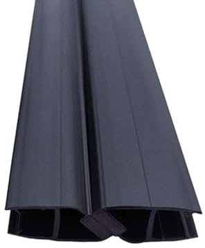 Joint d'étanchéité en caoutchouc souple pour porte de douche - 1 m - Pour portes en verre droites et incurvées - 6 - 12 mm - Facile à installer - Pas de colle nécessaire - Noir