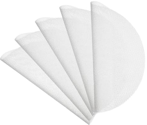 sourcing map 5pcs Silicone Steamer Liners, 12.6 Bamboo Steamer Liner Non-Stick Silicone Air Fryer Steamer Liners for Buns Dumplings Pastry Baking White