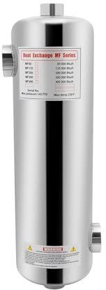 OUHFCASN Edelstahl-Pool-Wärmetauscher 485 x 134 mm Schwimmbad & Spa Wärmeübertragungseinheit for Badewannen, SPA Effizientes Heizen