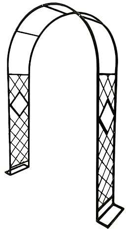 Arco de metal grande para jardín, enrejado de cenador de boda, pérgola resistente al aire libre, elegante arco de jardín para bodas, cenador de metal decorativo para patio, arco de patio duradero.