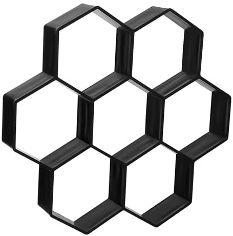 INOOMP Stampo Esagonale Per Pavimentazione in Plastica Durevole, Forma Per Piastrelle Da Giardino Fai Da Te, Sagoma Per Vialetti Esterni e Percorsi Decorativi