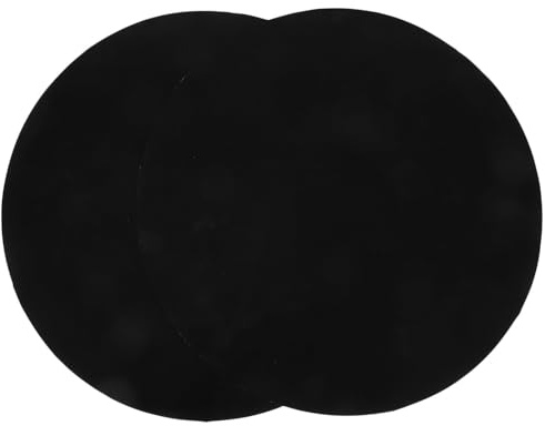 Warmhm Tapis De Barbecue Rond Antiadhésif 40 Cm Noir Utilisé en Extérieur pour Jardin Et Camping Lot De 2 Tapis en Fibre De Verre Enduits PTFE Surface De Cuisson Réutilisable Et Facile à Nettoyer