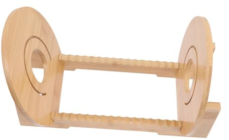 DIYEAH Soporte de Discos de Vinilo Portátil de Madera Estante Desmontable para Álbumes de Rack y Resistente para Exhibición y Almacenamiento Organizador de Casa