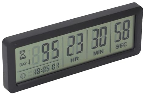 SIXRUN Premium Digital Countdown Timer, 999 Tage, ABS Material, Schwarz, mit Magnetständer für Geburtstag, Hochzeit, Ruhestand