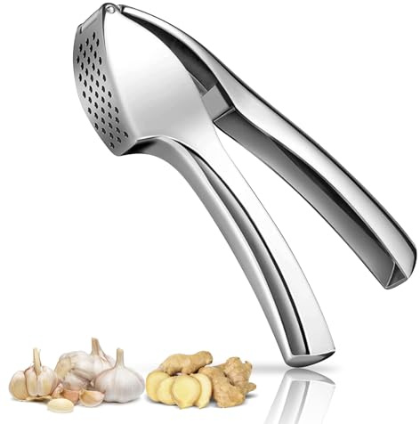 Spremiaglio in acciaio inox, facile da spremere, tritatutto e pelapatate, set di tritatutto professionale, facile da pulire, antiruggine