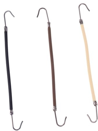 Vaguelly 18 piezas Lazos de para Pelo con Gancho Flexible Accesorios Simples para Coletas Colores Negro y Beige para y Niña