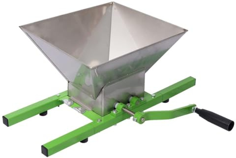 Mixtric 7 Liter Obstpresse, Robuster Manueller Entsafter aus Edelstahl, GroßEr EinfüLltrichter, Benutzerfreundlicher Entsafter zum Pressen Von Saft, Wein und Apfelwein, HeimbraugeräT,Green 7l