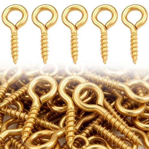 100 Stück Kleine Ösenschrauben,Mini Schraubhaken und Augenschrauben Set (8 x 16mm),Metall Auge Haken für DIY Basteln,Schmuckherstellung, Deckenhaken und Deko