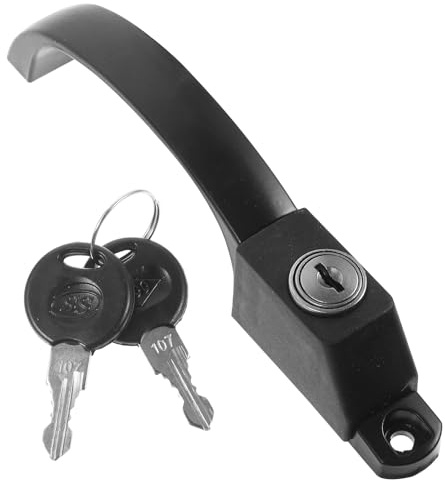 NIYANGLE Maniglia per Finestra in Lega di Alluminio con Serratura Antifurto e Chiave Blocco Finestra Schermo Sostituzione Fermo per Finestre Scorrevoli Protezione Sicurezza Domestica e