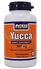 NOW Yucca 500mg, 100 Capsules (Pack of 4)
