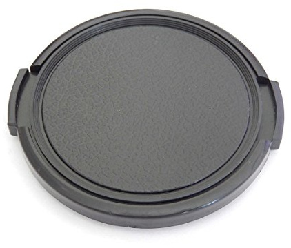 vhbw Lens Cap 58 mm compatible with Canon EF 75-300 mm 4.0-5.6 IS USM Camera, DSLR - Plastic, Black, with Side Handle