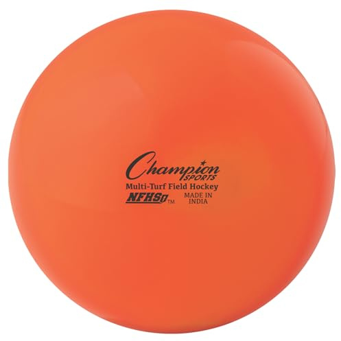 Champion sport fälthockeybollar, regleringsstorlek, 12-pack, 7 cm vardera – NFHS-godkänd sport hockeyboll set för fält, gräs, gräs – hållbar, studs, lätt, ljus färgad – orange