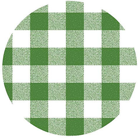 Wachstuchtischdecke Wachstuch Tischdecke Gartentischdecke Rund Oval Klassik Kariert Grün Rund 100 cm abwaschbare Wachstischdecke