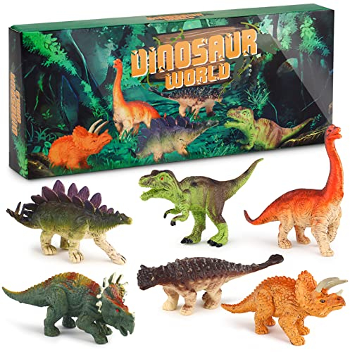 Sanlebi Dinosaurier Figuren Spielzeug- Realistische Dinosaurier Set Mini Dinosaurier Pädagogisches Spielzeug für 3 Jahren Jungen Mädchen
