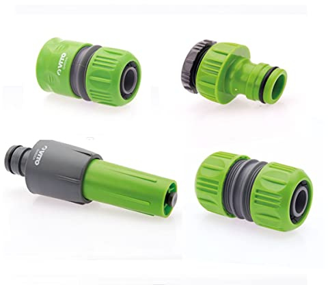 VITO - KIT Accessoires 25mm (1 Pouce) Gros Débit – Lance Multi-Jet, Nez Robinet, Raccord Rapide & Réparation – Set 4 Pièces pour Tuyau Arrosage Irrigation