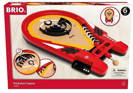 BRIO 34080 Trickshot-Geschicklichkeitsspiel - Spannendes Challenge Game mit vielfältigen Spielfunktionen - Empfohlen ab 6 Jahren