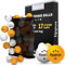 lippus Tischtennisbälle 3 Stern [35 Stück] Set – 18 Weiße & 17 Orange Tischtennis Bälle + AUFBEWAHRUNGSBEUTEL - Ideale Spieleigenschaften - Nach Wettbewerbsrichtlinien produziert