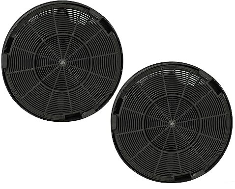 vhbw 2x Filtre à charbon actif compatible avec Ariston HD 6, HD 9, HE 60, HE 90, HM 12, HM 9, HR 12, HR 9, HR 91, HT 9, XH 9 hotte aspirante - 19,6 c