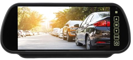 Rear View Mirror, 7 HD Backup Camera Mirror, Wired Car Rear View Mirror Monitor with 4PIN Connector, Car Parking Rearview Reverse Safety, Universal for Heavy Trucks SUV