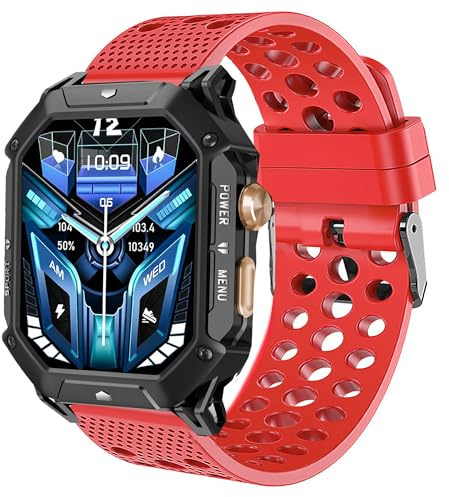 Blueshaweu for OUKITEL Smart Watch Bands, 22mm Silicone Replacement Wristbands Sport Strap with Metal Buckle Compatible with OUKITEL BT10, BT20, BT80, BT101 Smart Watch