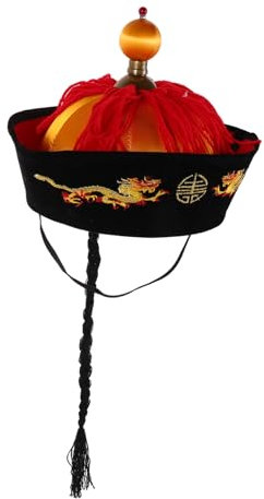 ERINGOGO Chapeau Oriental Créatif Style Chinois avec Queue De Cheval Accessoire Traditionnel pour Cosplay Et Performance Scénique pour Garçon Fille Et Événements Culturels