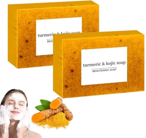 Gloomy Seife, Gloomy Skin Seife, Gloomy Skin Essence Seife, Kojic Acid Soap, Kurkuma Seife mit Vitamin C für Hyperpigmentierung, Entfernen Dunkler Flecken, Kurkuma Seifen für Gesicht und Körper (2)