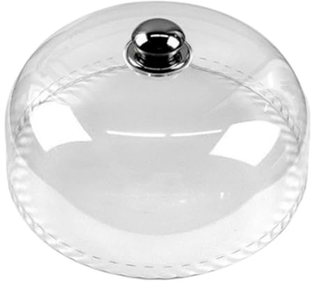 F Fityle Cloche Alimentaire Transparente avec Poignée, Cloche à Gâteau Ronde Multifonction, Couvercle de Protection pour Fromage, Dessert, Présentation Élégante pour Cuisine et Traiteur,Diamètre 26 Cm