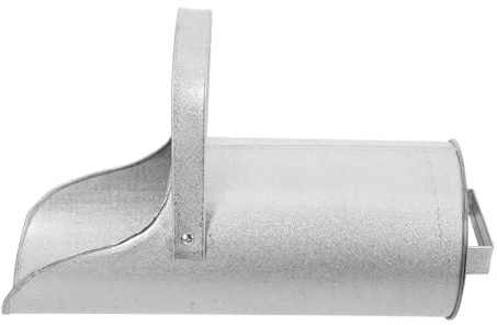 SHINEOFI Secchio Sabbia Portatile in Metallo con Manico Imbuto per Calcestruzzo per Getto Secondario Strumento Costruzione Efficiente