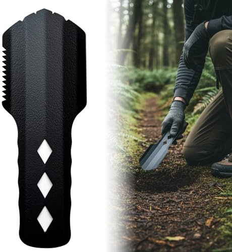 Ultralight Backpacking Trowel, Aluminum Camping Shovel Lightweight Outdoor Digging Tool with Long Handle Design, Durable Rust-Resistant Portable Shovel for Hiking, Camping, Survival and Travel Gear