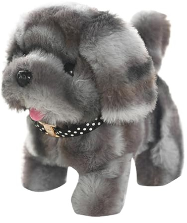 Cane giocattolo elettronico, cane robot di peluche - Giocattolo da passeggio animato - Giocattolo robot farcito interattivo, giocattolo da passeggio animato realistico adorabile per le vacanze di comp