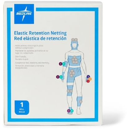 Medline Elastic Net Retention Dressing, Size 8, Small Chest/Back/Shoulder/Perineum, Latex-Free, 1 Count