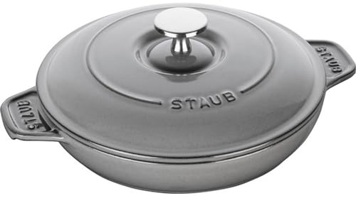 Staub Hot Plate Round Cast Iron Grey 1 Piece Plate (Round, Cast Iron, Grey, 0.75 L, 20 cm, 2.2 kg)