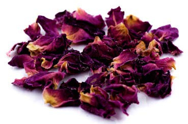 Rosenblütenblätter, dunkelrot, 500g von Dragonspice Naturwaren, 500g