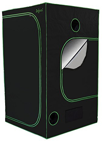 Zelsius Growzelt MyHomeGrow Grow Tent | Indoor Growroom | schwarz grün | Growschrank Darkroom Pflanzenzelt Gewächshaus Zuchtzelt (120 x 120 x 200 cm)