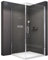 BERNSTEIN Duschkabine 100 x 100 x 195 cm ESG-Glas Duschabtrennung EX416S mit Nano, Eck-Dusche mit Hebe-Senk-Mechanismus flexible Montage der Drehtür