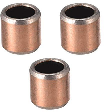 sourcing map Gleitlager 4 mm Bohrung x 6 mm Außendurchmesser x 6 mm Länge, Gleitlager gewickelt, öllose Buchsen, 3 Stück