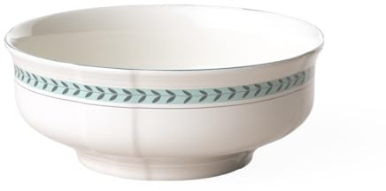 Villeroy und Boch French Garden Green Line Schüssel, 25 cm, Premium Porzellan, Weiß/Grün