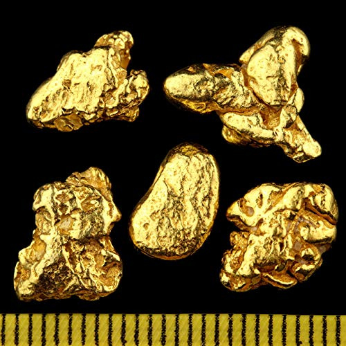 1 Gramm Echte XXL Goldnuggets aus Alaska mit Echtheitszertifikat in edler Münzdose