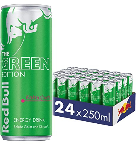 Red Bull Energy Drink, kaktusfrukt, Green Edition, 24 x 250 ml, burkar drycker 24 palett, UTAN PÅ