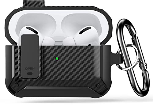 Lopnord für Airpods Pro 2/1 Hülle mit Verschlussdeckel, Stoßfeste Hülle Kompatibel mit Airpod Pro 2 Hülle für Männer Frauen, Robuste Hülle für Air Pods Pro/Pro 2 Ladecase (Airpod Nicht Enthalten)