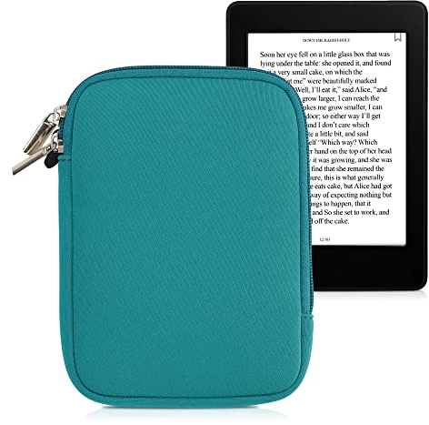 kwmobile Schutztasche für eReader - Neopren Tasche Hülle Cover Case Schutzhülle Petrol - 17 x 12 x 2 cm Innenmaße