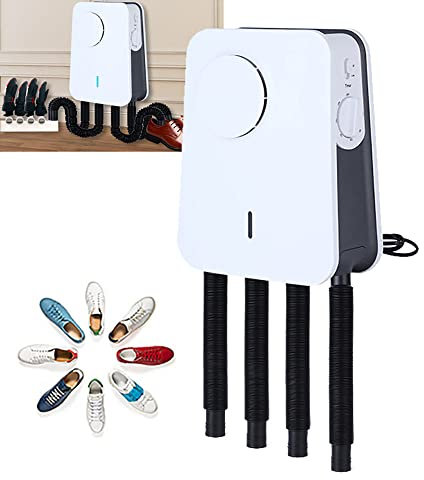 Boot Dryer,Electric Shoe Boot Dryer, 265W Wall Mounted Deodorization Shoe Drying Machine with 180 min Timer, Telescopic Hose Boots Warmer Portable Shoe Heater for Gloves Socks, Overheat Protectio