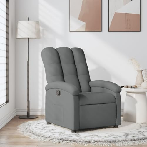 Tidyard Relaxsessel TV Sessel Fernsehsessel Ruhesessel Massagefunktion Polstersessel Relaxliege Liegesessel Loungesessel Wohnzimmersessel Relaxsofa Dunkelgrau Stoff