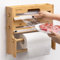 Navaris Dispensador Papel Aluminio y Film 3en1 - Porta Rollos de Papel Cocina con Organizador Papel Aluminio y Film - Montaje de Pared o para Encimera - con Estante para Especias