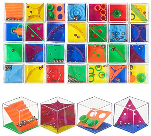 THE TWIDDLERS 56 Mini Geduldspiele Set für Kinder (Großpackung) - Labyrinth Puzzle & Knobelspiele als Mitgebsel für Kindergeburtstag, Schulen, Hochzeiten & Events