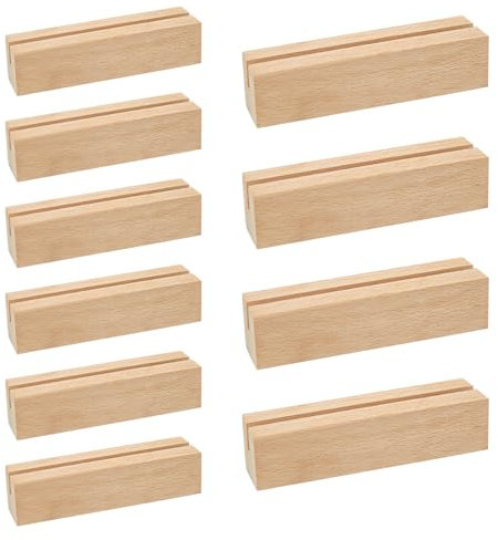 JASFLY 10 Pezzi Segnaposto Legno Portafoto Segnaposto Porta Menu da Tavolo Portacarte di Posizione per Ristoranti Matrimoni Banchetti e Feste Celebrazioni
