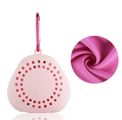 AYWTIUN Sporthandtuch Mikrofasertücher, schnelltrocknend, Sport, sofortige Kühlung, Eishandtuch, tragbar, for Outdoor-Reisen, Fitness, Laufen(Pink,40X40CM)