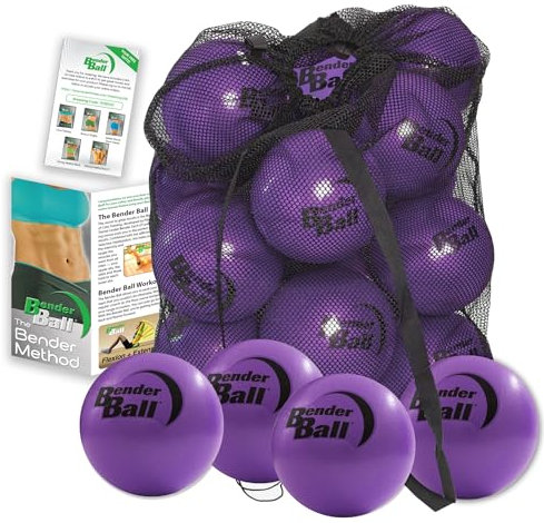 Club Pack: 25 Original Small Exercise Balls 9 Pilates + Mesh Bag (Purple)